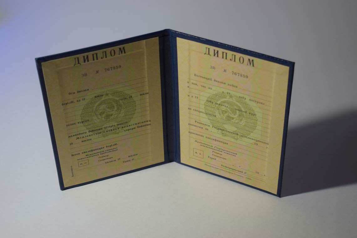Диплом ВУЗа Казахской ССР 1975-1991 в Вологде